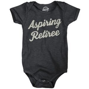 Aspiring Retiree Baby Bodysuit Funny Sarcastic Graphic Novelty Jumper For